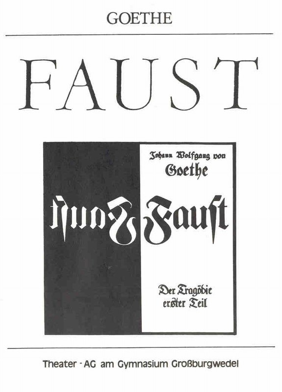 Plakat "Faust - der Tragödie erster Teil" (1988)
